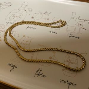 THICK Vintage Gold Serpentine Chain Necklace